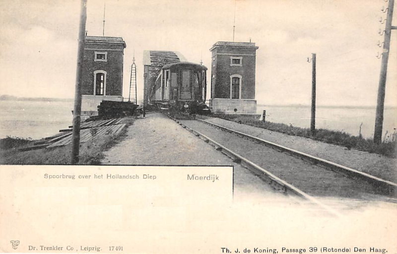 picture postcard with Moerdijk railway bridge picture postcard with Moerdijk railway bridge